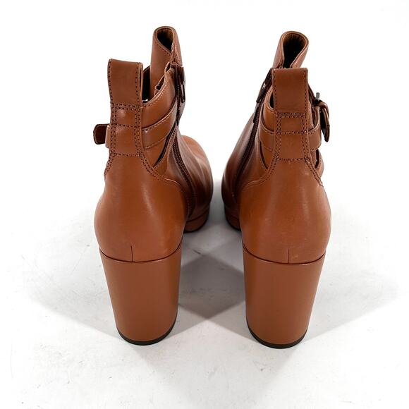 Vionic Nella Platform Boots 10 Tan NWOT Ankle Booties Leather Comfort Academia - Picture 5 of 8